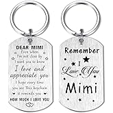 Resdink Mimi Valentines Day Gifts for Women- Remember I Love You Mimi Birthday Mothers Day Keychain for Appreciation Retirement Decorations Long Distance Present