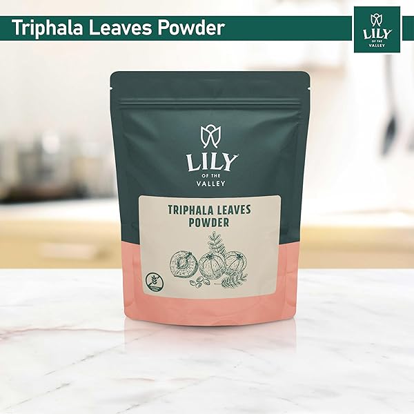 LILY OF THE VALLEY TRIPHALA POWDER – MIX OF AMLA, HARITAKI & BIBHITAKI – SOURCED FROM INDIA – HERBAL ADAPTOGEN SUPERFOOD – VEGAN & GLUTEN-FREE (16OZ, 453G)- PACKAGE MAY VARY