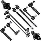 SCITOO 10pcs Suspension Kit For 2001-2005 For Toyota For Rav4 - With Suspension Parts Lower Ball Joint Sway Bar End Link Inner Outer Tie Rod End