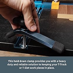 POWERTEC 71168V T-Track Hold Down Clamp, 5-1/2" L x