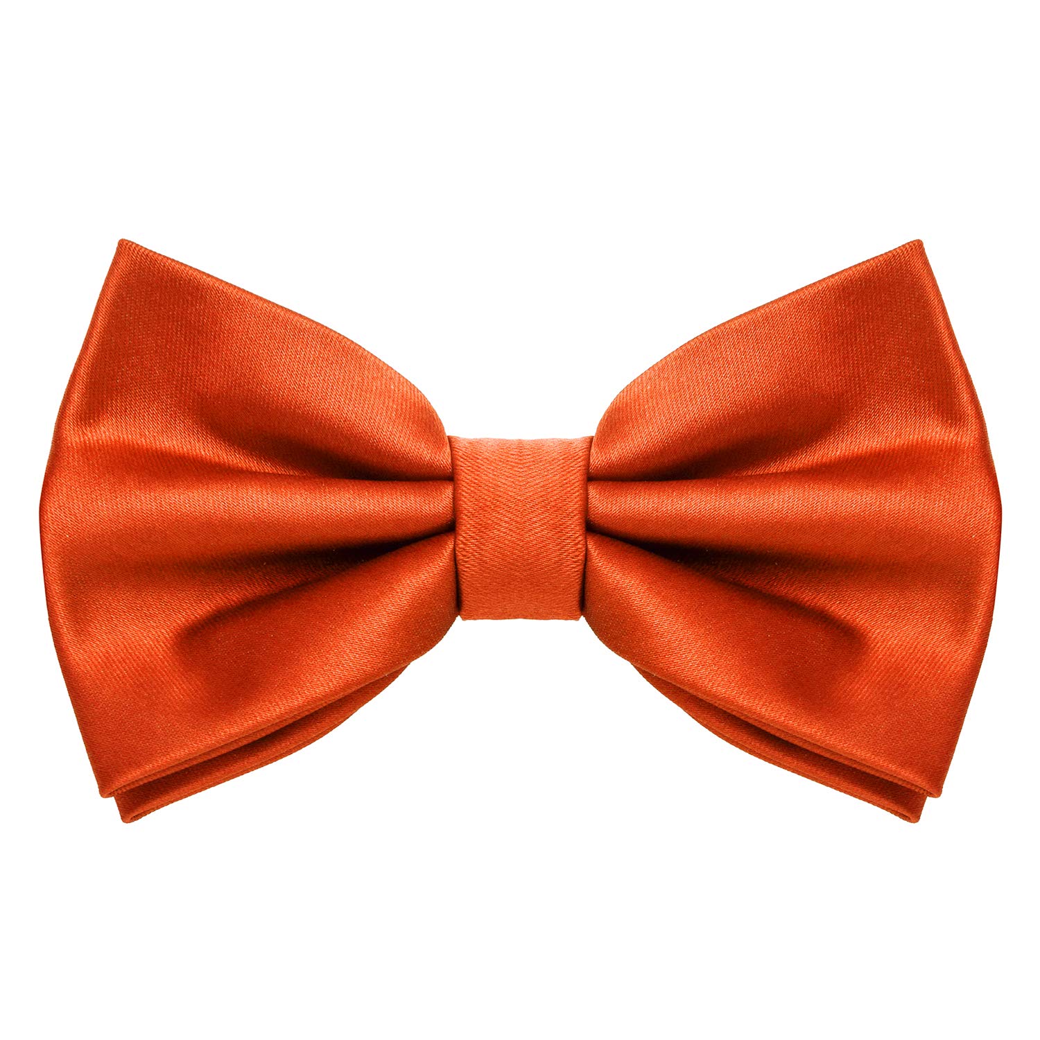 MASADA bow tie orange - men's accessory in silk-look, continuously adjustable, handmade with hook closure - 12 x 6 cm