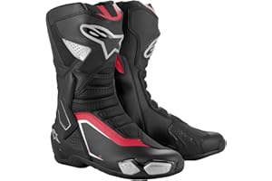 Alpinestars SMX-6 V3 Motorcycle Boots, High-Speed Protection & Comfort - CE Certified, Replaceable Toe Sliders, Enhanced Ankle Protection, Breathable & Lightweight Design