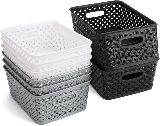 Produktbild von Holibanna Imitat Rattan Aufbewahrungskorb Aus Kunststoff Leichter