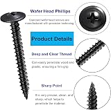 FandWay M4.2x16mm Wafer Head Self-Tapping Screws 100 pcs Black view 4