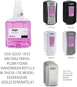 GOJO Antibacterial Foam Handwash Refill, Plum Scent, 1200mL, 2 Count Carton view 2