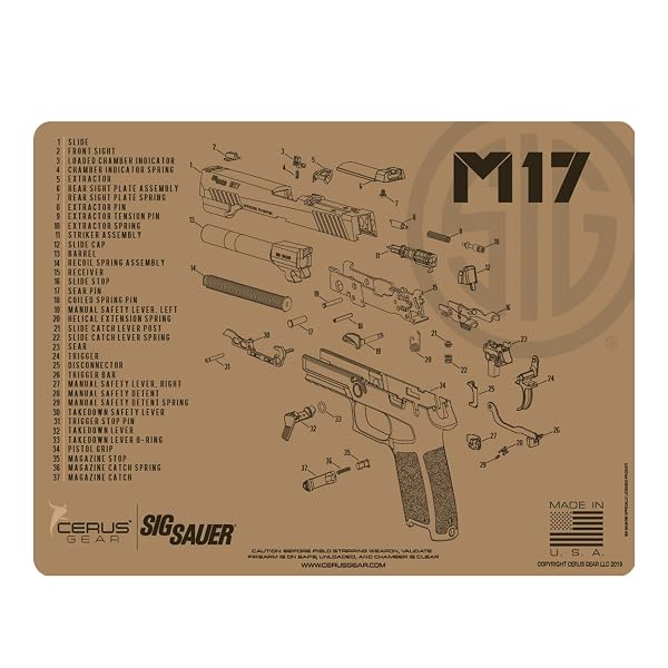 TP9 Exploded View Mat EDOG Gun Cleaning Mat For Canik TP9 - Exploded ...