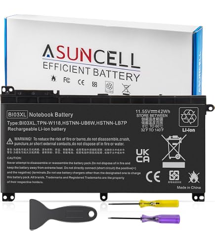 thumbnail image 2 of BI03XL Replacement Battery For HP Pavilion X360 & Stream Laptops – 11.55V 41.7Wh Li-Ion, 6-Cell, A-Grade 2 of 3