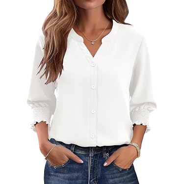 Amazon Best Sellers: Best Women's Button-Down Shirts