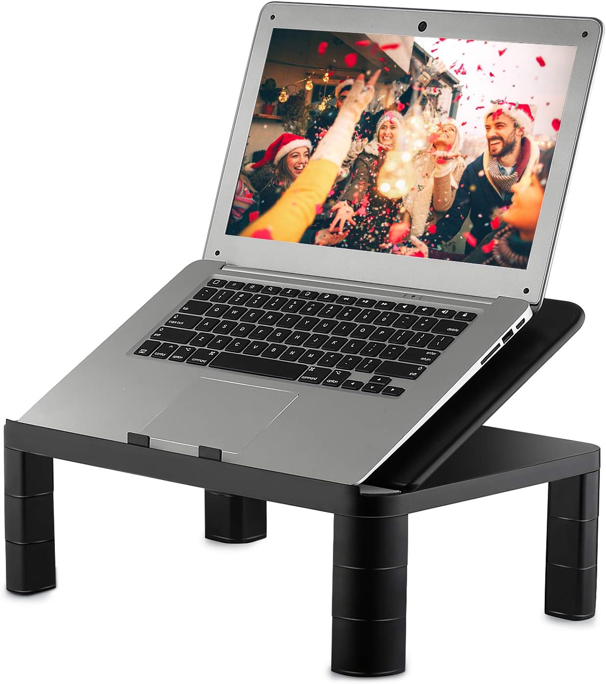 SIMBR Monitor Stand Screen desk Riser Computers, PC, Laptops & TVs, with 4 level Height Adjustable and 5 Inclination Angles, 28 × 40cm