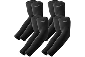 YQXCC 4 Pairs UV Sun Protection Arm Sleeves - Tattoo Cover Up - Basketball Arm Sleeve UPF 50 Cooling for Men Women