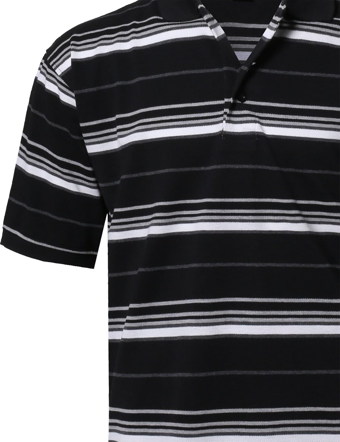 Youstar Men's Basic Casual Short Sleeves Patterned 3 Button Placket Polo (S-5XL): Clothing
