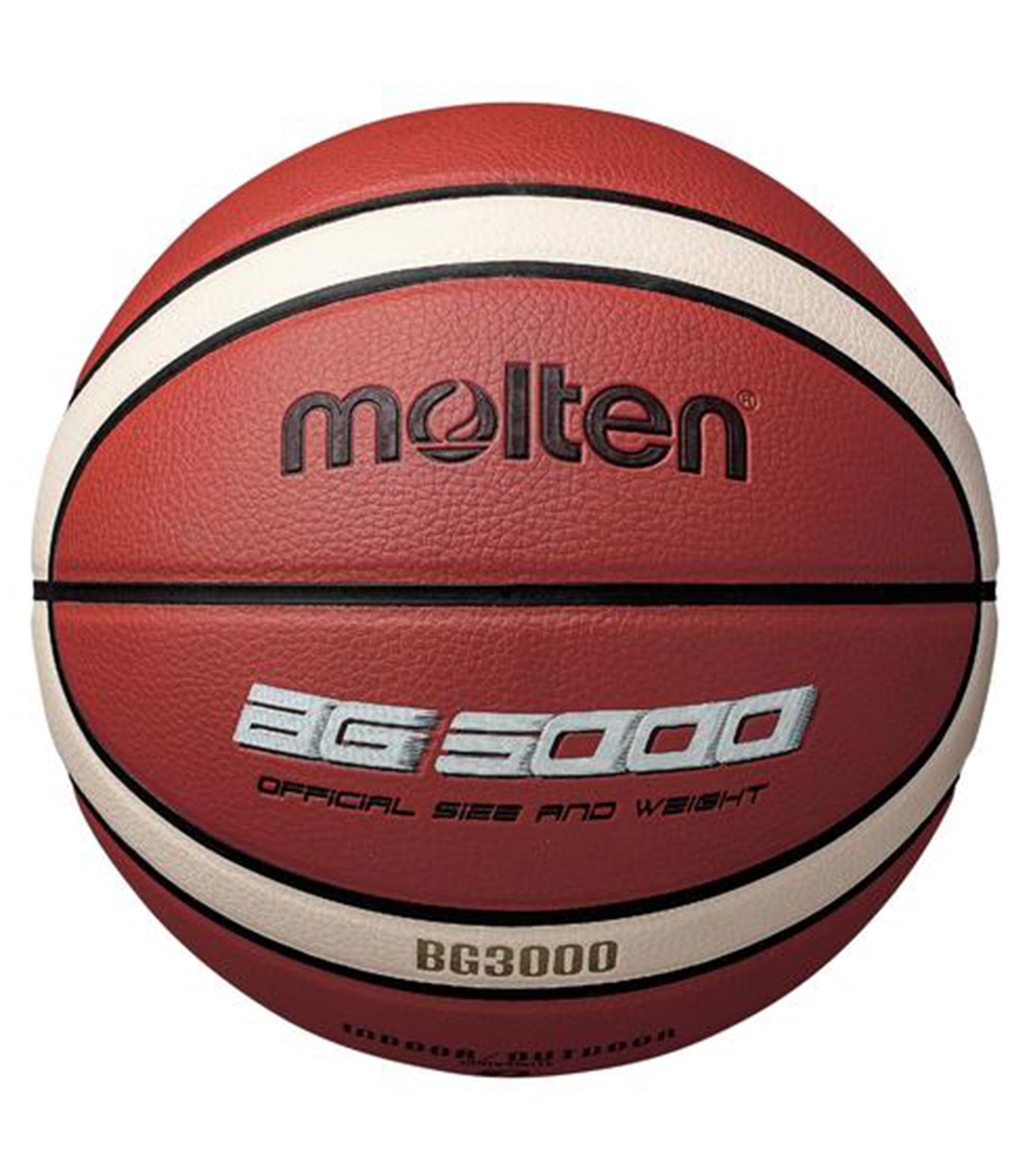 Molten BG3000 Basketball, Indoor/Outdoor, Synthetic Leather, Size 6, Orange/Ivory, Suitable For Boys age 12, 13, 14 and Girls age 14 & Adult