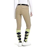 FitsT4 Sports Girls Riding Pants Fleece Lined Kids Winter Breeches Full Seat Silicone Equestrian Pants Tights Pockets
