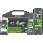 Dove Men+Care Shower Caddy College Gift Set – Extra Fresh Body + Face Wash, Deodorant for Men + Fresh & Clean 2-in-1 Shampoo & Conditioner (4 Piece Set)