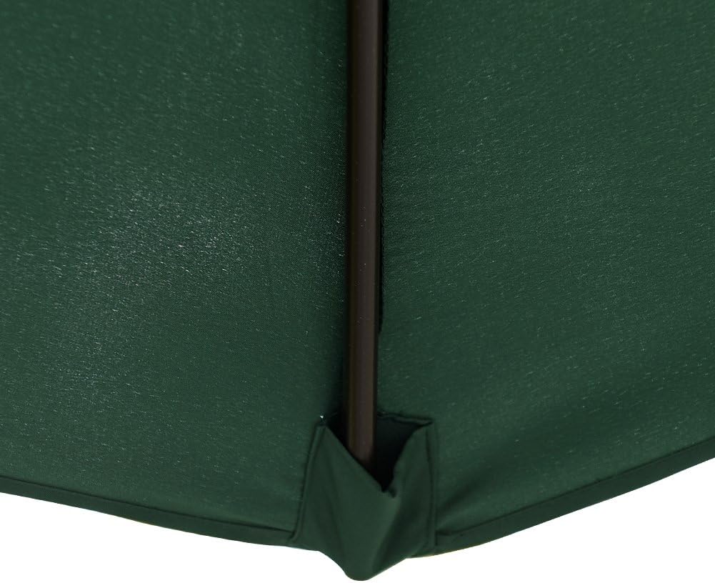 Chocolate Steel Ribs Garden Polyester Canopy Shade For Deck Sundale Outdoor 10ft Offset Umbrella Cantilever Umbrella Hanging Patio Umbrella With Crank And Cross Bar Set Backyard Umbrellas Patio Lawn Garden