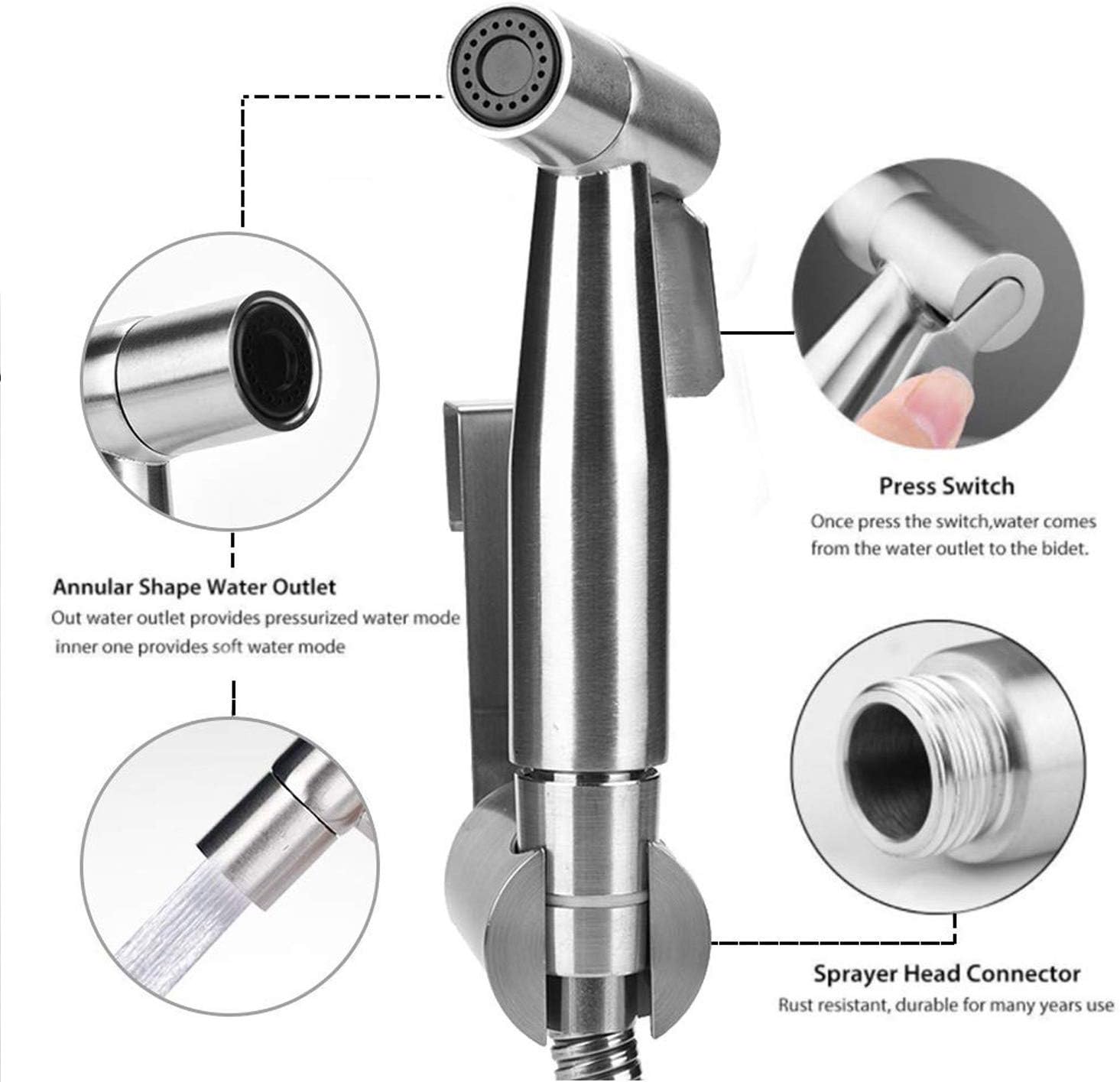 TourKing Hand-held Bidet Sprayer Set - Image 3