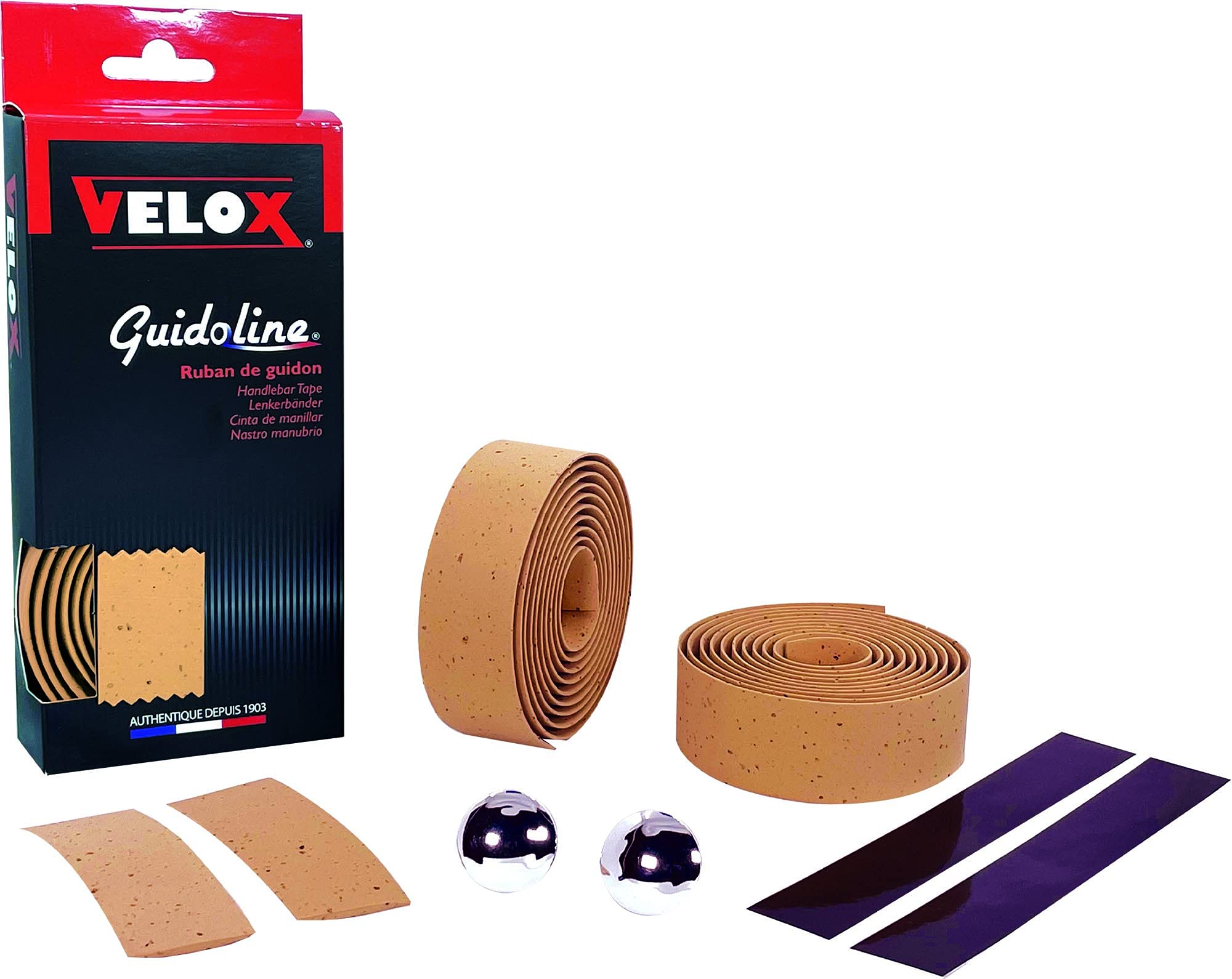 Velox Guidoline Maxi Cork Handlebar Tape, Brown