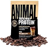 Animal 100% Whey Protein Powder Instant Iced Coffee – Real Coffee for Preworkout, Post Workout Whey Blend + 20g of Protein Shake, 120mg of Caffeine Meal Replacement with BCAA – Cold Brew Latte, 1 lb