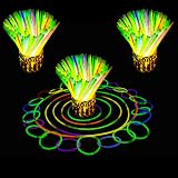 SHATCHI Glow Sticks 200Pcs 20cm Neon Party Bracelets Necklaces Connectors view 9