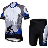 Cycling Jersey Set Kids,Bike Short Sleeve T-Shirt Boys Girls Cartoon Tops Quick-Dry S-XXL
