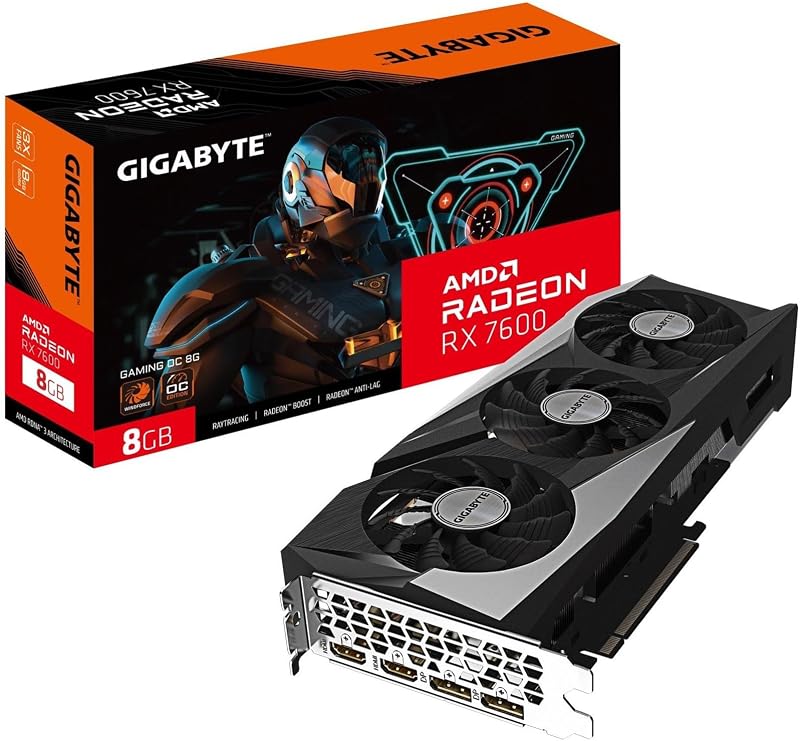 Gigabyte Radeon RX 7600 GAMING OC 8GB GDDR6 PCIe 4.0 GV-R76GAMING OC-8GD