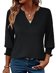 LOMON Business Casual Outfits for Women 3/4 Sleeve