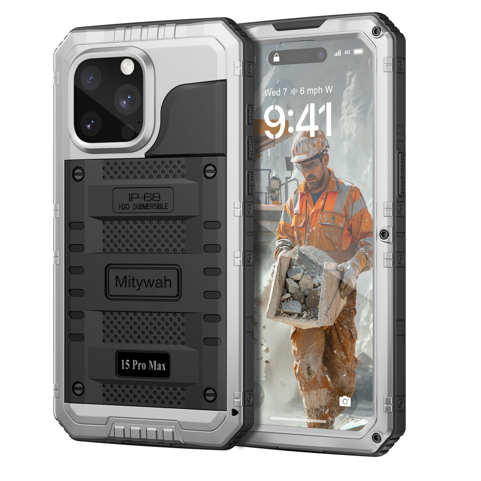 Mitywah Waterproof Case for iPhone 15 Pro