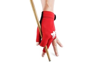 Votinu Men Women Billiard Gloves Pool Glove for Left/Right Hand, Quick-Dry 3 Finger Gloves Great for Snooker Cue Shooters Carom Sports