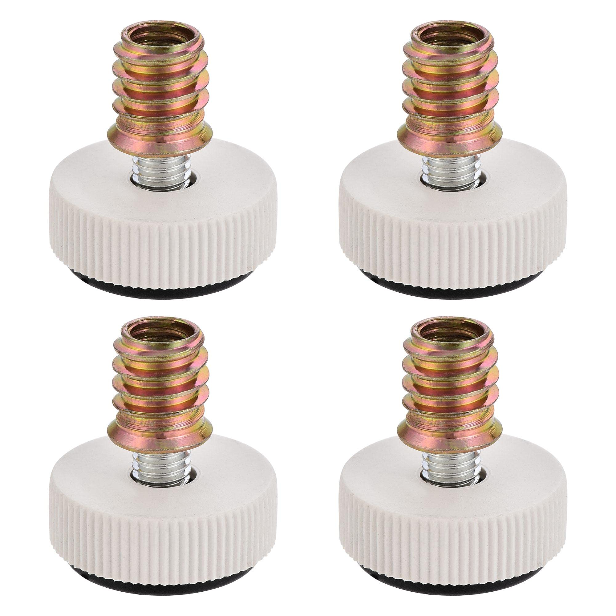 sourcing map M8 Furniture Leveler Threaded Insert Nut Kit 30x28mm Adjustable Leveling Legs for Tables Chairs Cabinets 4 Sets