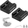 NEEWER 2 Pack Cold Shoe Mount Adapter with 1/4" Screws for Flash LED Light Monitor Microphone, Aluminum Shoe Mount with Anti Twist Pins Non Slip Pads Compatible with SmallRig Cage Top Handles, UA031