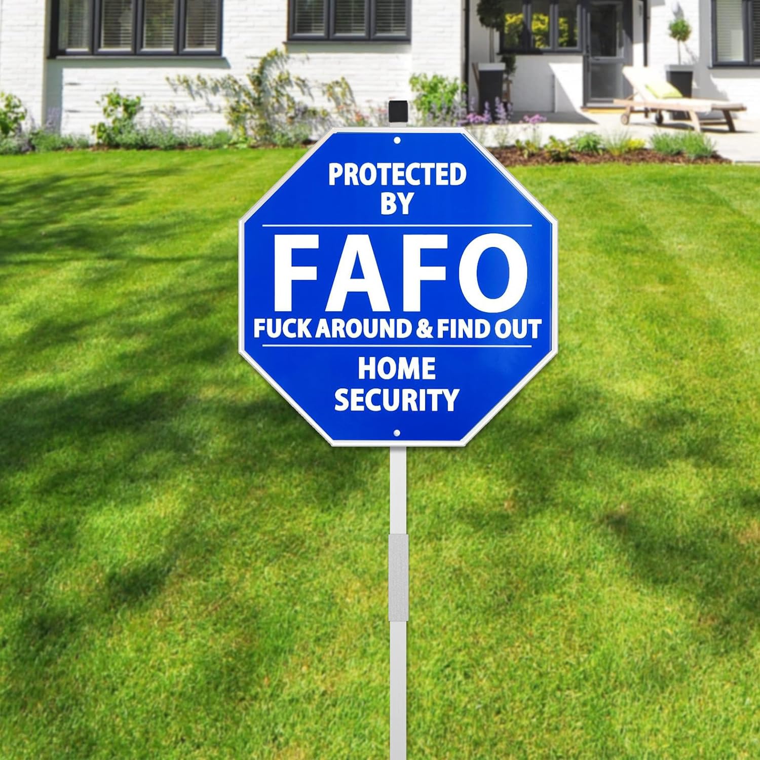 Fuck Around and Find Out Yard Sign -100% Aluminum Protected By Fafo Funny Warning Sign UV Protected With Ground Stake 28