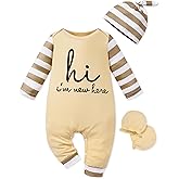 FoWear Newborn Boy Clothes Stripe Sleeve Romper Outfits for Infant Cute Baby Boy Clothes 0-9 Months