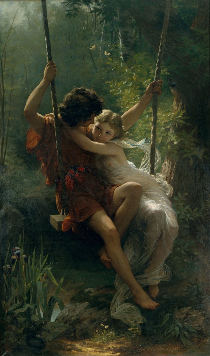 Get Custom Art Pierre Auguste Cot - Springtime, Poster Art Print Wall Decor - Size 14x24 Inches
