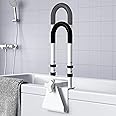 Adjustable Bathtub Safety Rail: Shower Grab Bar Handle for Seniors, Elderly, and Disabled, Fits 3.1 to 6.7 Inch Tub Walls, Ba