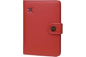 Zoppen RFID Blocking Travel Passport Holder Cover Slim Id Card Case (#22 Scarlet Red)