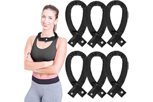 Cozypower 6 Pcs Cooling Neck Wraps with Button Cooling Bandana Neck Cooler Scarf for Hot Weather Ice Neck Wrap Summer Outdoor