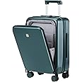 Hanke Grace Suitcases with Wheels Hardshell Carry On Luggage Airline Approved, 20 Inch Travel Suitcase Lightweight Tsa Luggage for Short Business Trips, Blackish Green.
