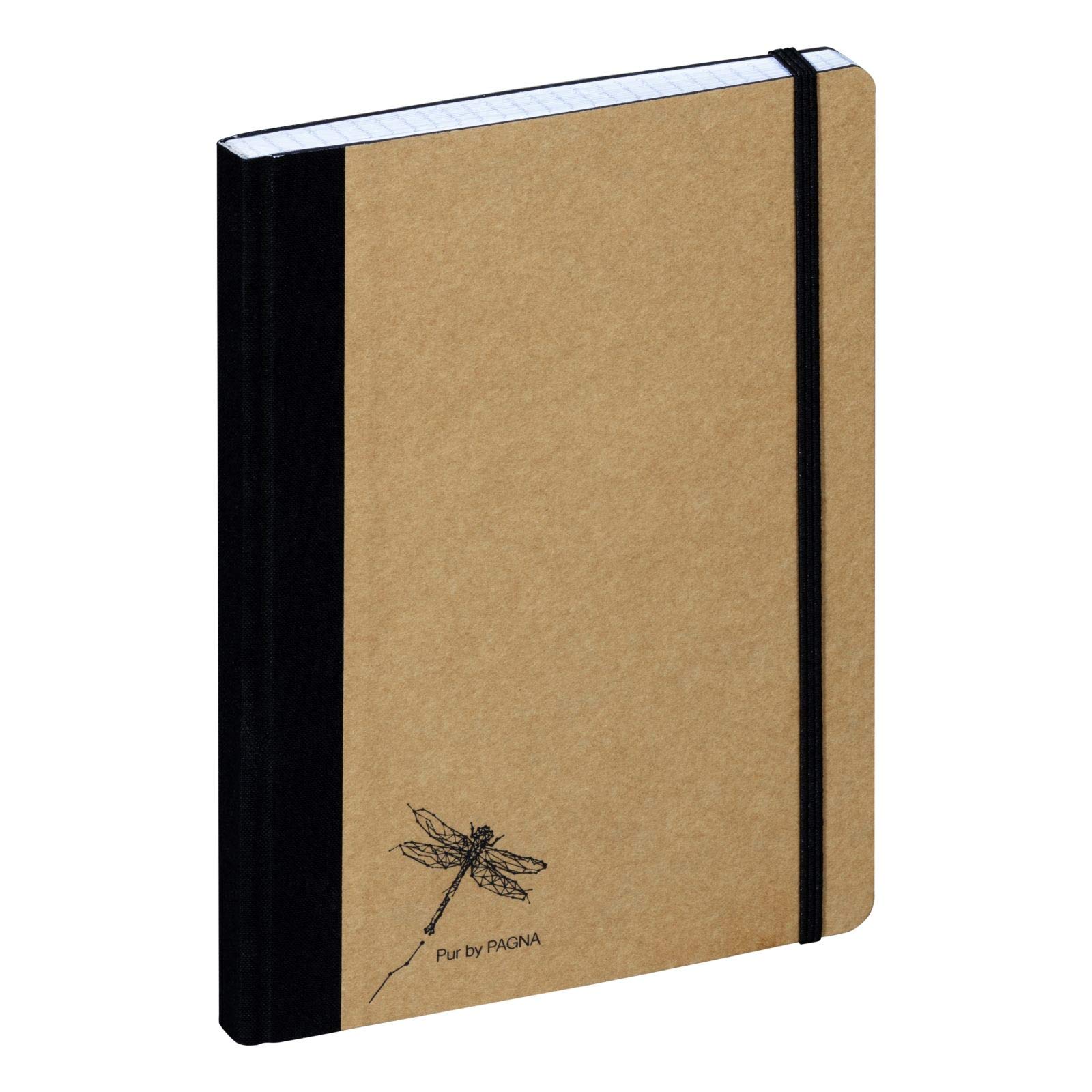 Pagna Notebook A5 Pure, Kraft Paper Cover and Embossing, 192 Pages of Squared Paper