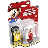 Super Mario Fire Mario Figure with Fire Flower Accessory