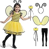 Spooktacular Creations Bumble Bee Costume for Girls, Toddlers Cute Bumble Bee Tutu Dress with Wings for Halloween Parties