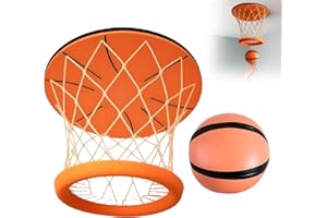 Hanging Indoor Basketball Hoop, Mini Basketball Hoop for Ceiling, Indoor Basketballs Game Set with Balls, Funny Stress-Reliev