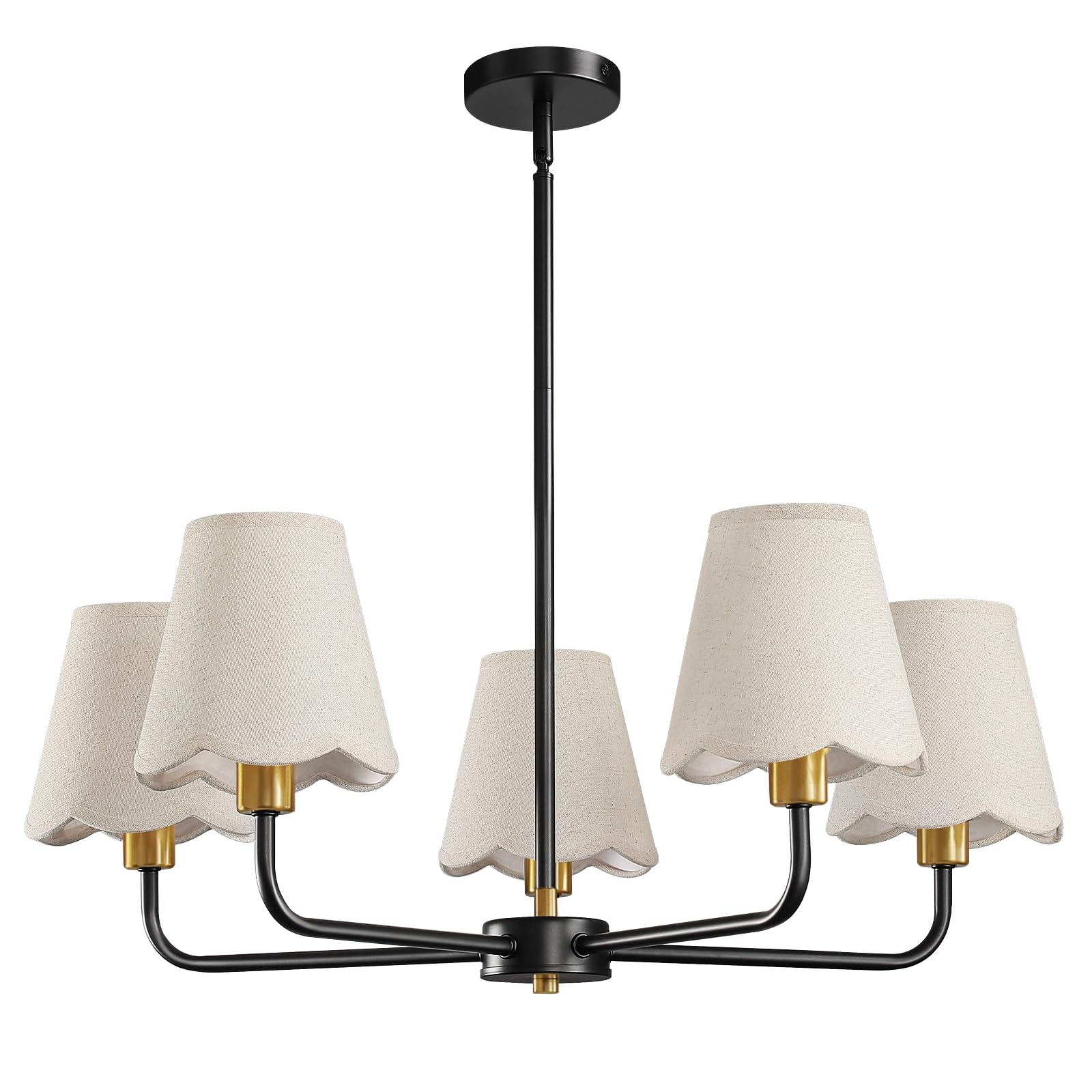 View 1 of ***MISSING PARTS***
KAISITE 5-Light Black and Gold Chandelier Modern Farmhouse Dining Room Light Fixture Industrial Kitchen Chandelier Over Table Hanging Ceiling Light Fixture for Bedroom Entryway Foyer Hallway