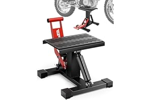 JFG RACING Motorcycle Dirt Bike Stand Lift Jack Hoist Table Height Adjustable Lifting Stand Dirt Bike Accessories