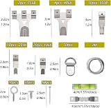 XIAO MO GU 162Pcs Heavy Duty Picture Hooks for Hard Walls Kit Silver view 2