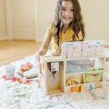 Melissa & Doug Slice & Stack Wooden Sandwich Counter 52-Piece Toy Set view 2