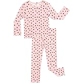 EASWEET Bamboo Viscose Girls' Sleepwear Toddler Long Sleeve 2 Pieces Girls' Pajama Sets