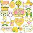 Lemon Bridal Shower Decorations She Found Her Main Squeeze Photo Booth Props Lemon Citrus Party Supplies - Set of 24