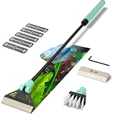 UPETTOOLSAlgae Scraper for Glass Aquariums,2 in 1 Adjustable Algae Scraper | with 5 Stainless Steel Blades and Cleaning Brush, Aquarium Glass Cleaning Tools for 20-40 Gallon Fish Tank