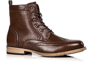 Metrocharm MC309 Men's Lace Up Wing Tip Dress Casual Fashion Oxford Boot