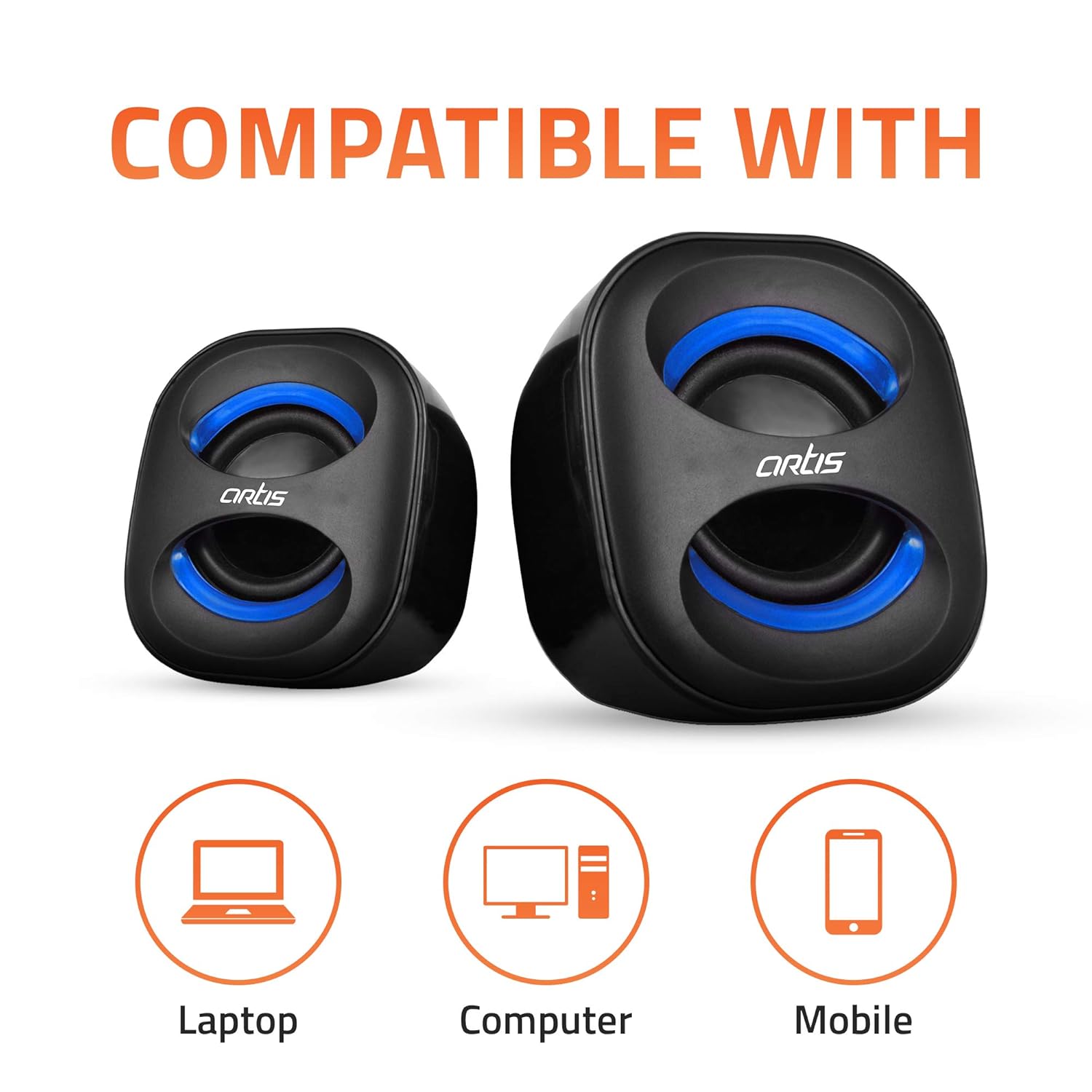 artis mini 2.0 usb multimedia speakers